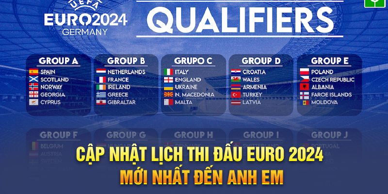 Cập nhật lịch thi đấu Euro 2024 mới nhất đến anh em