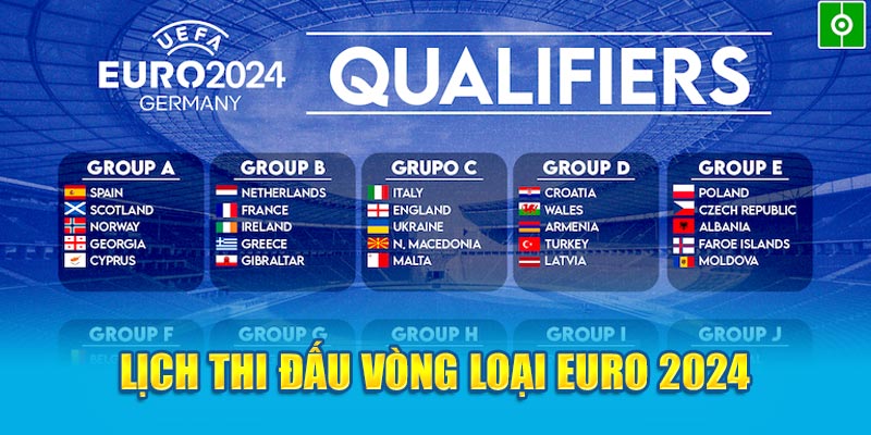 Lịch thi đấu vòng loại Euro 2024