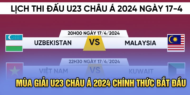 Mùa giải U23 Châu Á 2024 chính thức bắt đầu